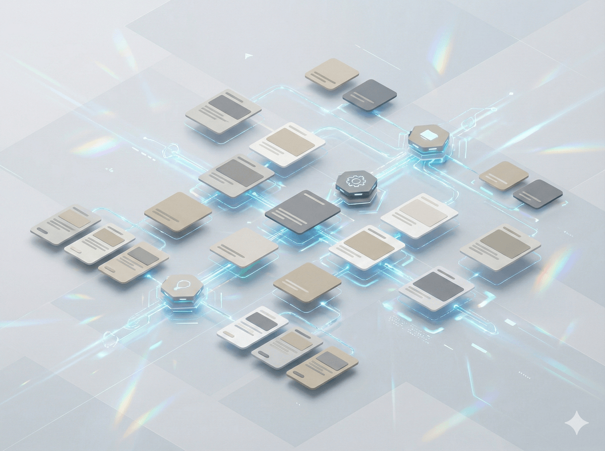 Visual de estructura clara y conectada