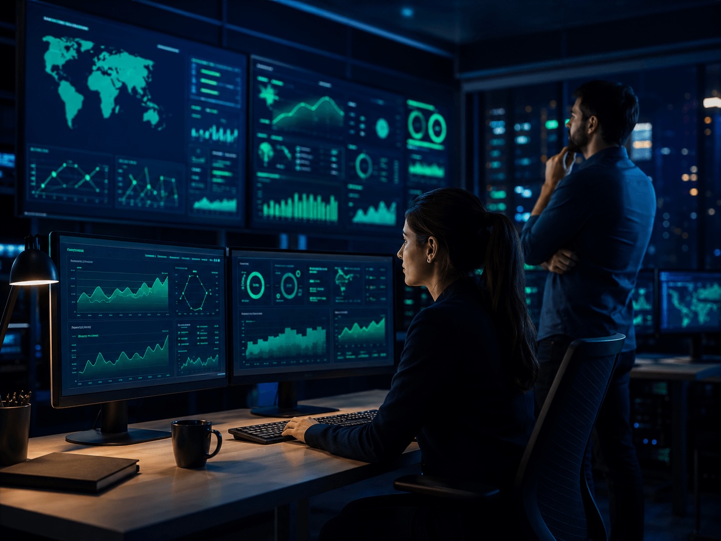 Equipo ejecutivo revisando continuidad del negocio · Toracom Plataforma Segura